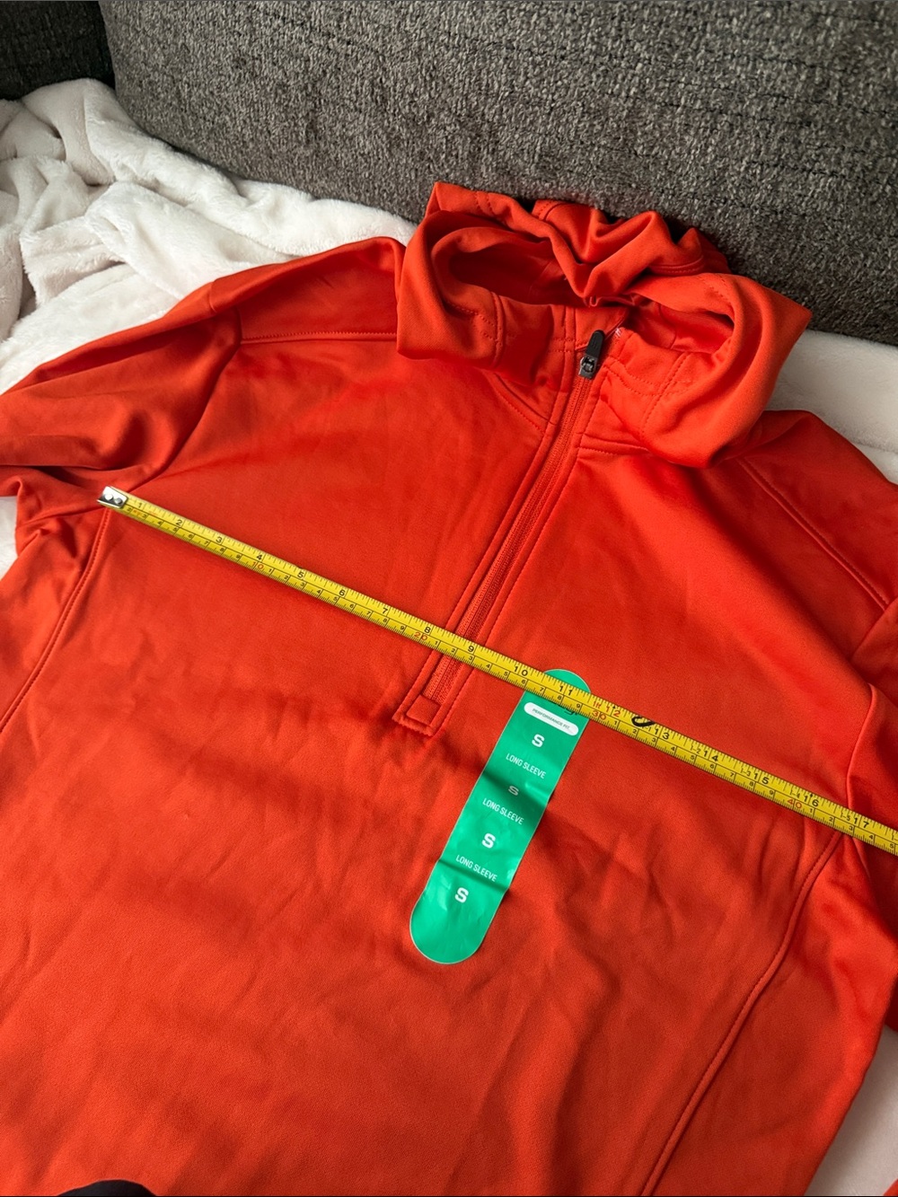 bcg Men's Bright Orange Half-Zip Hooded Pullover